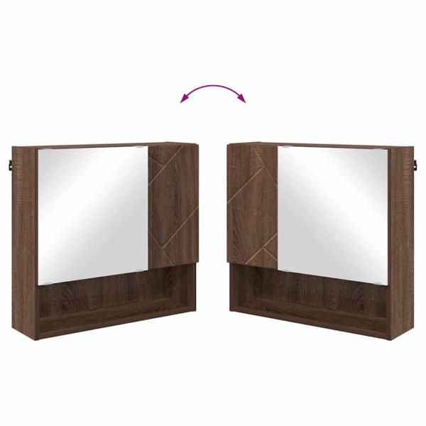 Spiegelschrank Braune Eiche 59 x 17 x 55 cm Holzwerkstoff