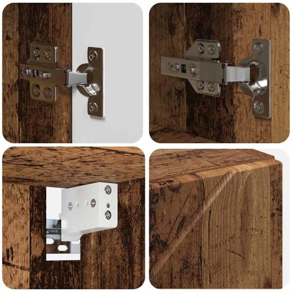 Spiegelschrank mit Regal Altholz 59 x 17 x 55 cm Holzwerkstoff