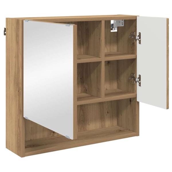 Spiegelschrank Eiche handwerklich 59 x 17 x 55 cm Holzwerkstoff