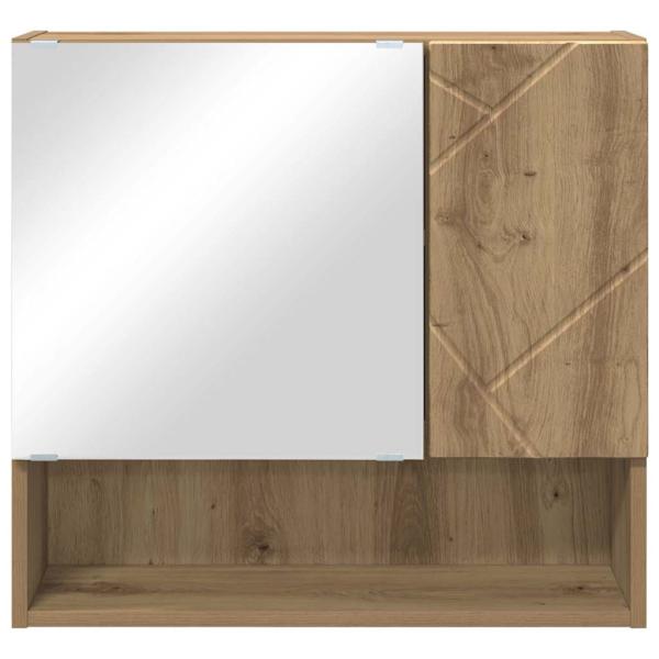 Spiegelschrank Eiche handwerklich 59 x 17 x 55 cm Holzwerkstoff