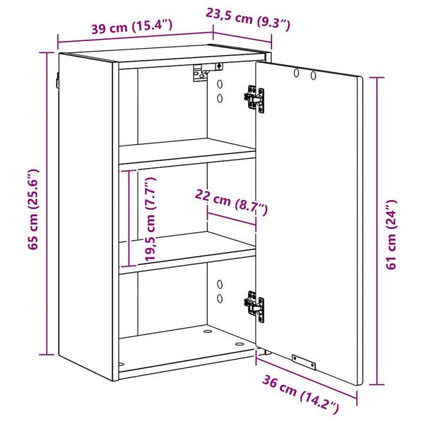 Badezimmer Schrank Braune Eiche 39 x 23,5 x 65 cm Holzwerkstoff