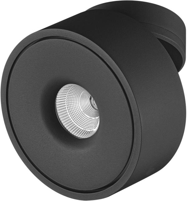 ARDEBO.de EVN MIRAS F Deckenanbau, IP20, 200-240V, 10,4W, 3000K, 1083lm, CRI90, dreh-/schwenkbar, rund, schwarz (DS20100902)