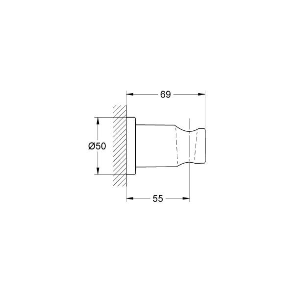 GROHE Rainshower Handbrausehalter, hard graphite gebürstet (27074AL0)