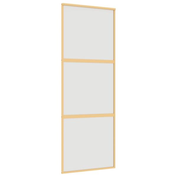 Schiebetür Golden 76x205 cm Matt ESG-Glas und Aluminium