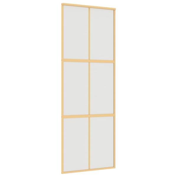 Schiebetür Golden 76x205 cm Matt ESG-Glas und Aluminium