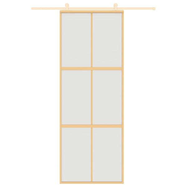 Schiebetür Golden 76x205 cm Matt ESG-Glas und Aluminium