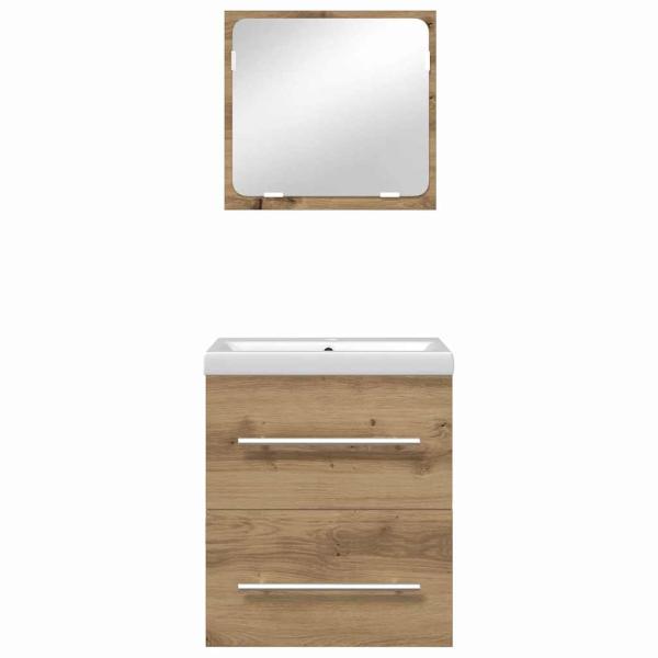 Badezimmermöbel Set 2 pcs Schwarze Eiche 41 x 38.5 x 48 cm