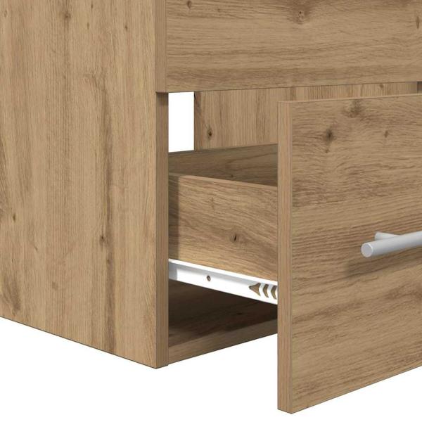 Badezimmermöbel Set 2 pcs Schwarze Eiche 41 x 38.5 x 48 cm