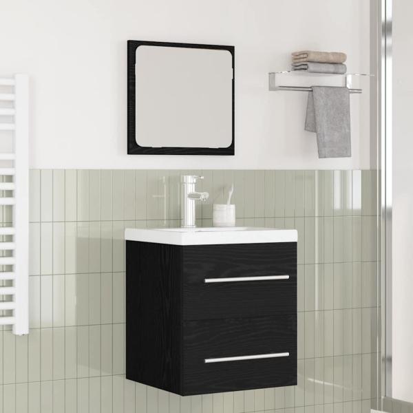 ARDEBO.de - Badezimmermöbel Set 2 pcs Eiche handwerklich 41 x 38.5 x 48 cm