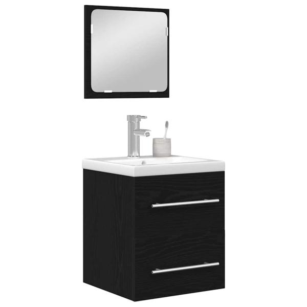 Badezimmermöbel Set 2 pcs Eiche handwerklich 41 x 38.5 x 48 cm