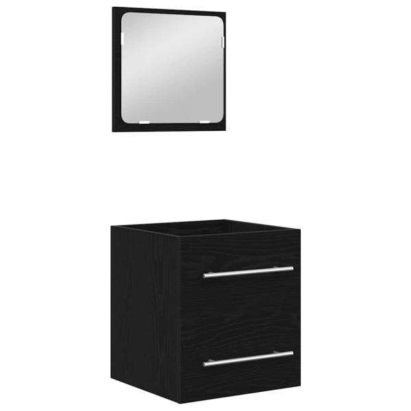Badezimmermöbel Set 2 pcs Eiche handwerklich 41 x 38.5 x 48 cm