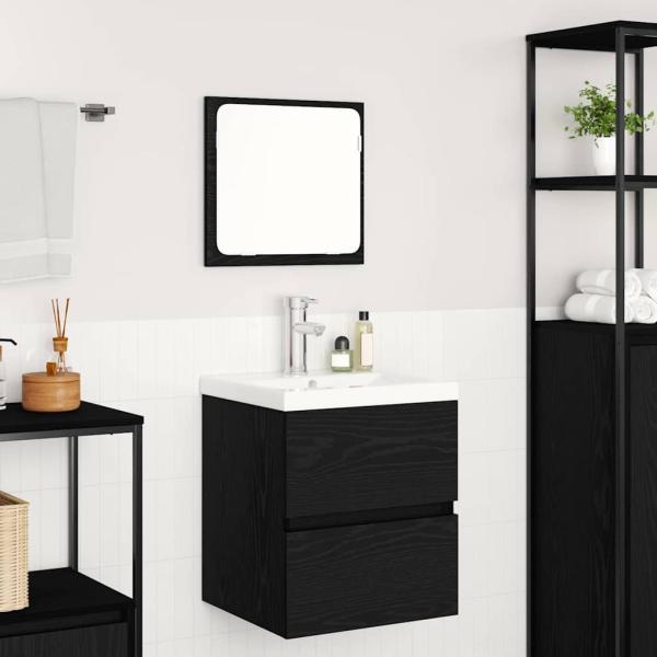 Badezimmermöbel Set 3 pcs Artisan Eiche und Weiß Mittel