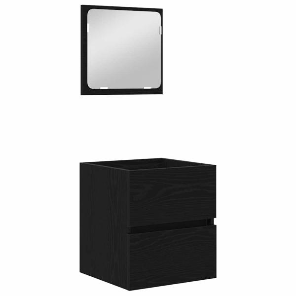 Badezimmermöbel Set 3 pcs Artisan Eiche und Weiß Mittel