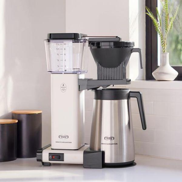 Moccamaster KBGT Filter-Kaffeemaschine, 1450 W, Wasserstandsanzeige, Automatische Abschaltung, offwhite