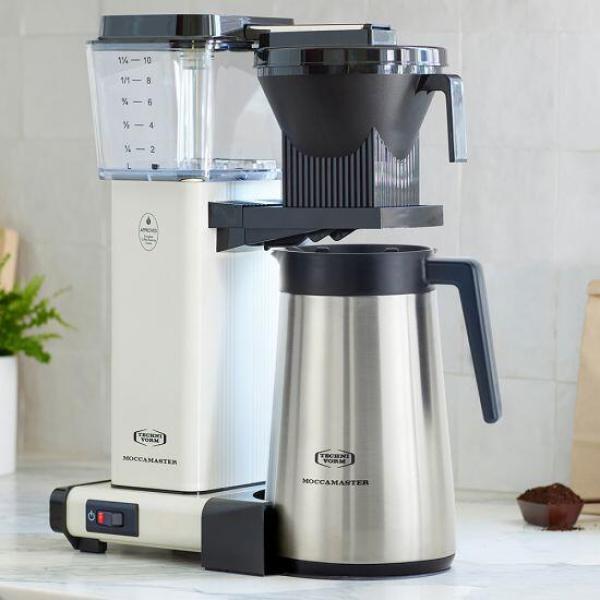 Moccamaster KBGT Filter-Kaffeemaschine, 1450 W, Wasserstandsanzeige, Automatische Abschaltung, offwhite