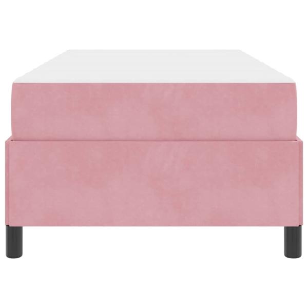 Bettgestell mit Matratze Rosa und Weiß 80 x 200 cm Samt