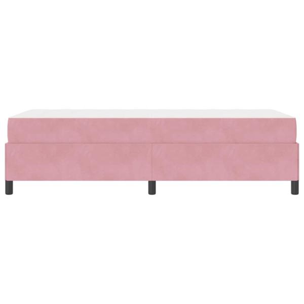 Bettgestell mit Matratze Rosa und Weiß 80 x 200 cm Samt