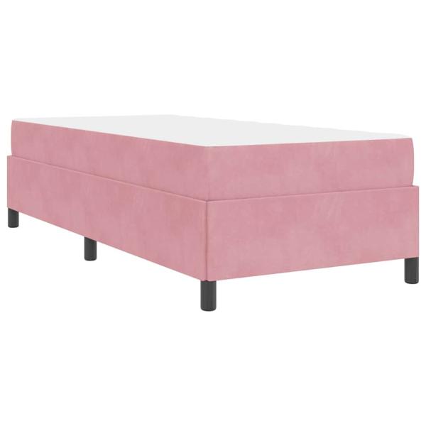 Bettgestell mit Matratze Rosa und Weiß 80 x 200 cm Samt