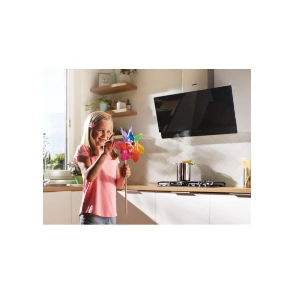 Gorenje WHI949EXBG EEK: B Kopffreihaube, 90 cm breit, Ab-/Umluft, LED-Streifen, silber/edelstahl