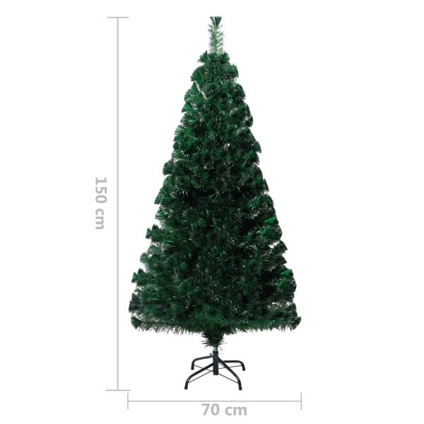 Künstlicher Weihnachtsbaum mit Ständer Grün 150 cm Glasfaser