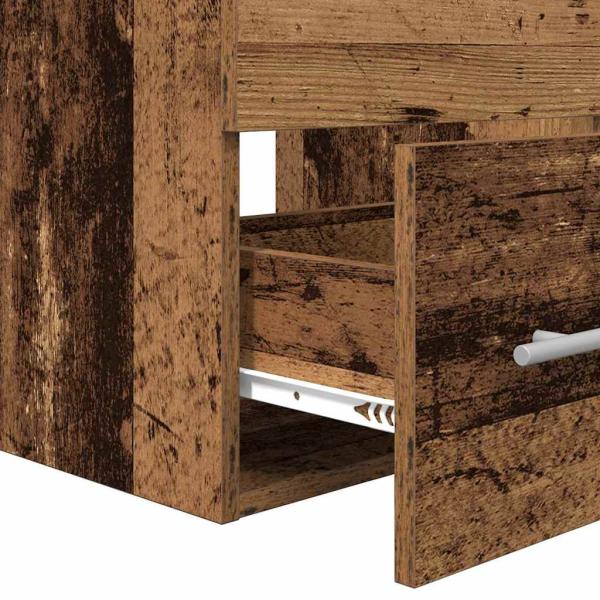 Badezimmermöbel Set mit Spiegel 2 pcs Altholz 41 x 38.5 x 48 cm