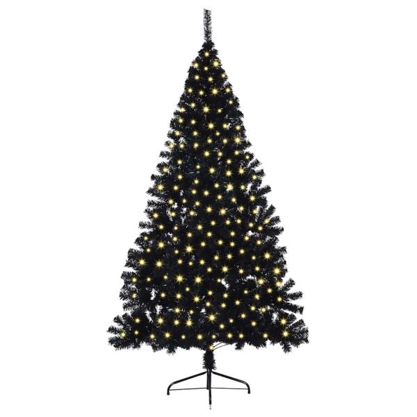 Weihnachtsbaum mit dekorativen Saitenlichtern Schwarz 240 cm