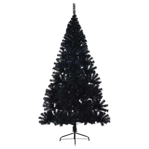 Weihnachtsbaum mit dekorativen Saitenlichtern Schwarz 240 cm