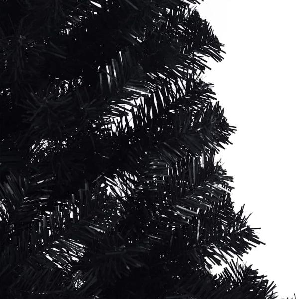 Weihnachtsbaum mit dekorativen Saitenlichtern Schwarz 240 cm
