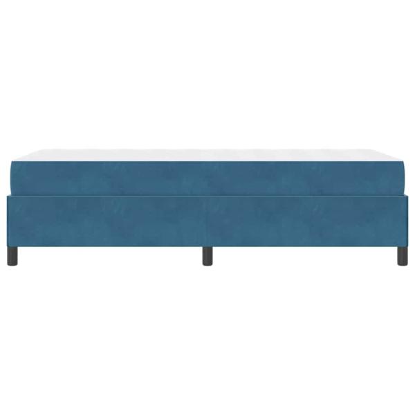 Bettgestell mit Matratze Dunkelblau und Weiß 80 x 200 cm Samt