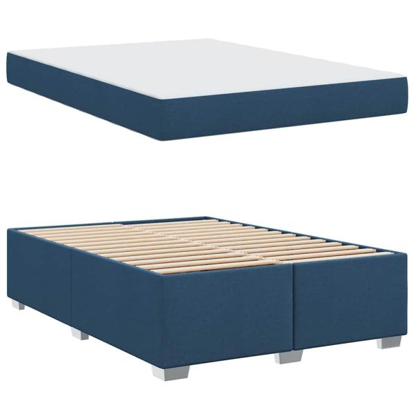 Bettgestell Blau 160 x 200 cm Stoff