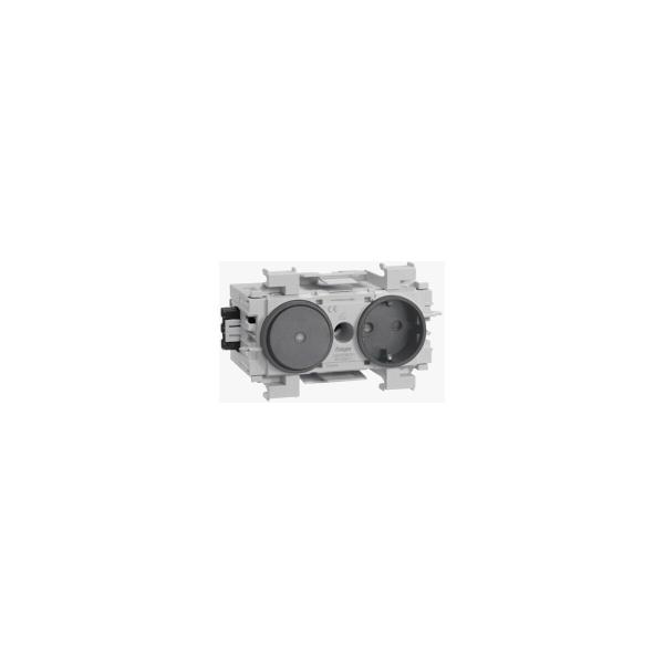 ARDEBO.de Hager GS11019011 Steckdose+Schalter Frontrastend, graphitschwarz