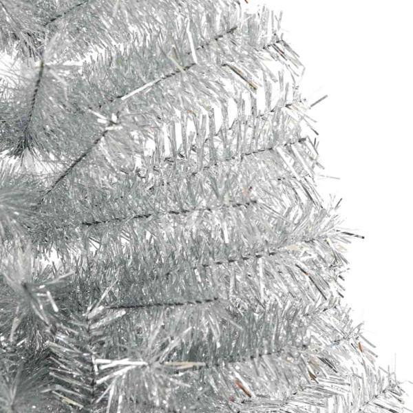 Weihnachtsbaum mit dekorativen Saitenlichtern Silber 240 cm