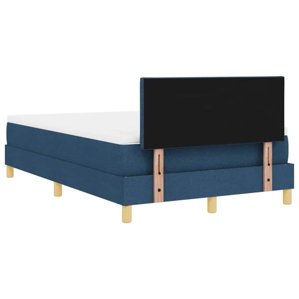 Boxspringbett mit Matratze mit Kopfteil Blau 120 x 190 cm Stoff