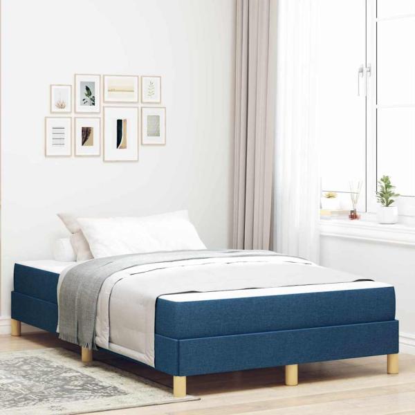 ARDEBO.de - Boxspringbett Blau und Braun 120 x 190 cm
