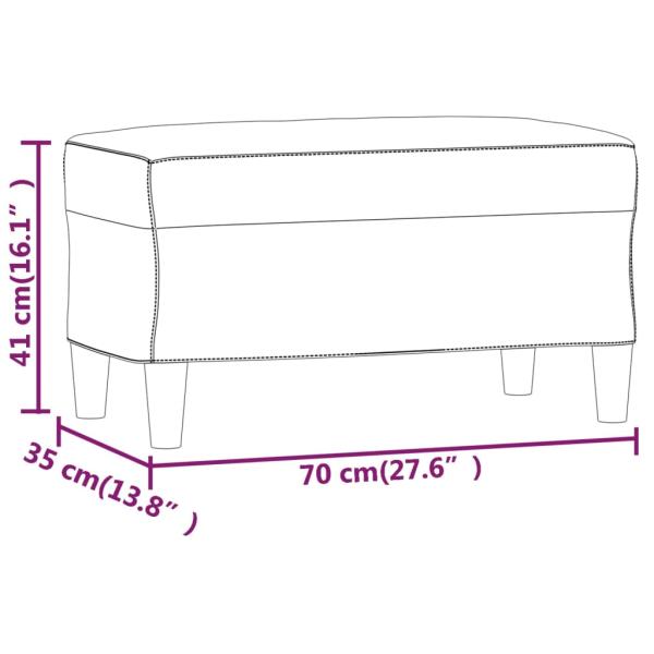 Sitzbank Creme 70x35x41 cm Kunstleder