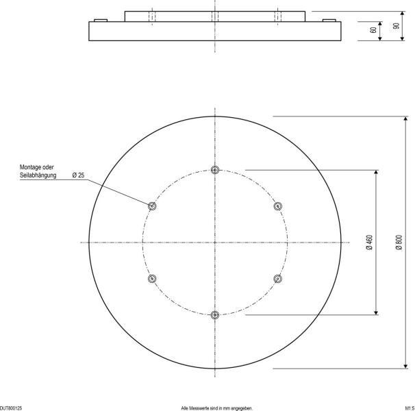 EVN DROP UP+DOWN LED Deckenanbau, rund, IP20, 220-240V/AC/DC 95W (85W Down und 10W Up), 3000K, 4000K, 8805lm, 9085lm, weiß (DUT800125)