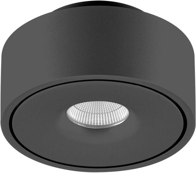 ARDEBO.de EVN MIRAS S Deckenanbau, IP20, 200-240V, 11,7W, 3000K, 1272lm, CRI90, rund, 80% down / 20% up, schwarz (DD20120902)