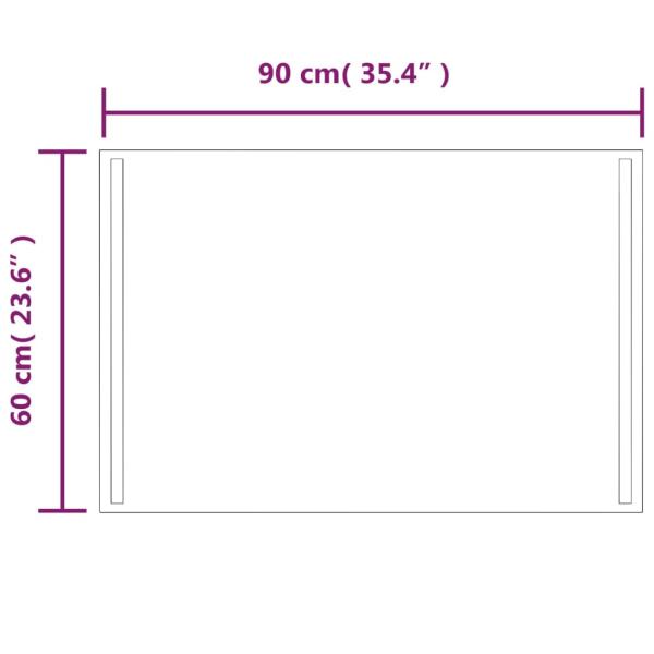 LED-Badspiegel 60x90 cm