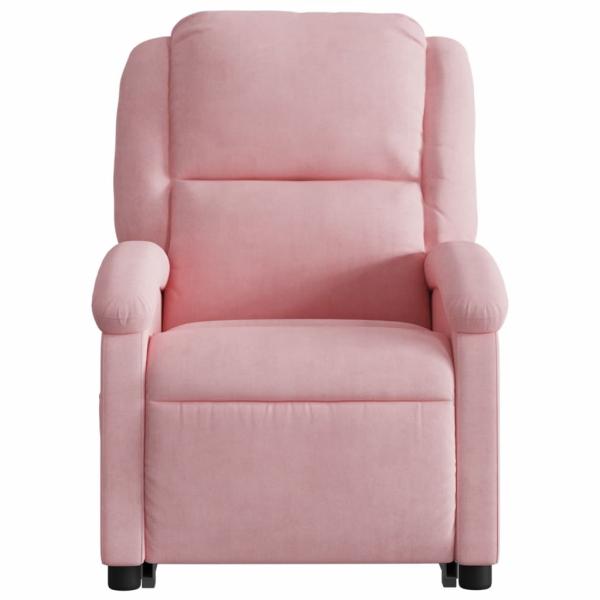 Massagesessel mit Aufstehhilfe Rosa Samt