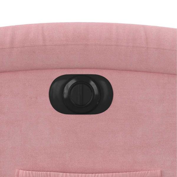 Relaxsessel mit Aufstehhilfe Elektrisch Rosa Samt