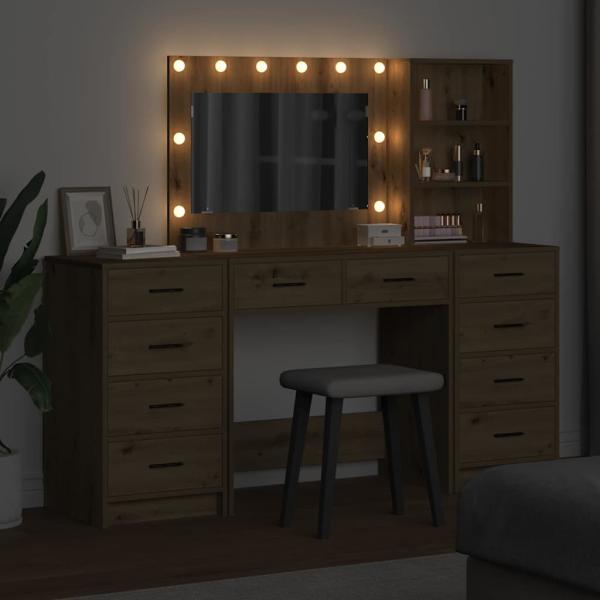 Schminktisch 3 pcs Braun 40 x 41 x 135 cm Holzwerkstoff