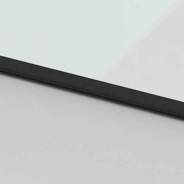 Schiebetür mit Beschlag Schwarz 102,5x205 cm Hartglas