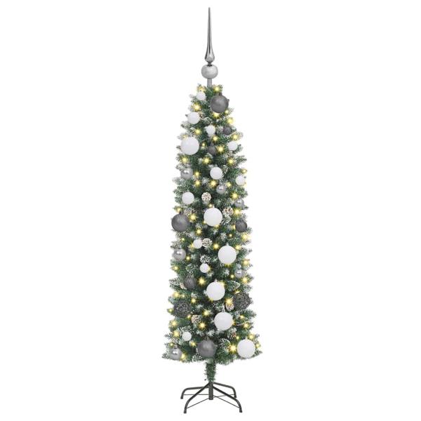 Künstlicher schlanker Weihnachtsbaum Grün 120 cm