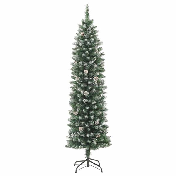 Künstlicher schlanker Weihnachtsbaum Grün 120 cm
