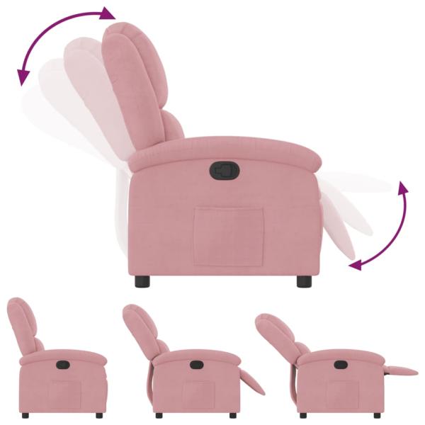 Relaxsessel Rosa Samt