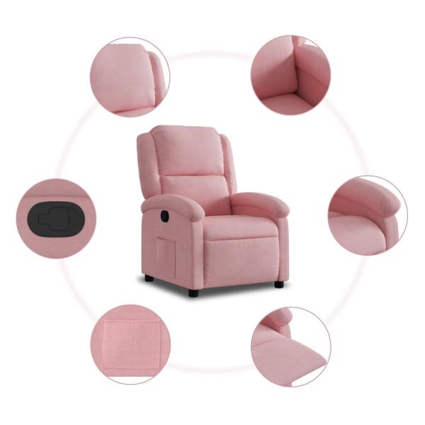 Relaxsessel Rosa Samt