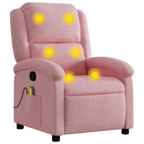 Massagesessel Rosa Samt