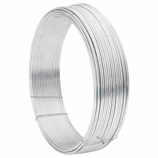 Zaunbindedraht Silber 80 m Heißgetauchter verzinkter Stahl