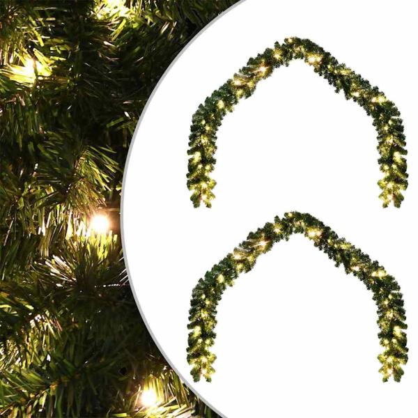 Weihnachtsgirlande 2 pcs Grün 40 m PVC