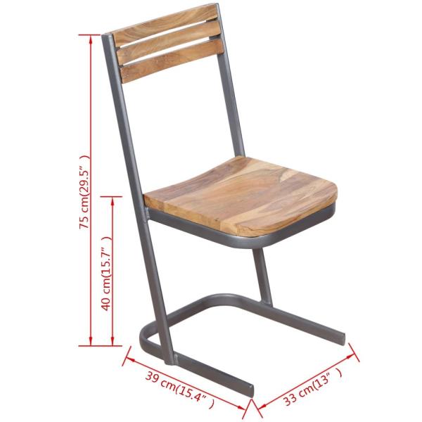 Esszimmerstühle 4 Stk. Massivholz Teak